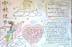 中秋节手抄报内容文字50字,月圆人团圆